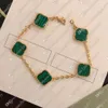 Четыре листовых клевер -колье дизайнера ювелирных изделий для подвесных ожерелья браслета Серьера 18K Золотая серебряная мать перла