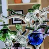 Dekorativa figurer Chirstmas Tree hänger ornament 30 40 50mm Crystal Glass Apple Miniature Figurin Natale Home Decorations Crafts Gifts