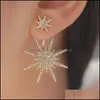 Charme Monté À L'arrière Strass Goujons D'oreille Simple Flocon De Neige Étoiles Boucle D'oreille Mode Femmes Boucles D'oreilles Bijoux Accessoires Charme 1 7Cm N2 Dhfbs