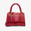 Designer lady sac imprimé croco B bouton main connaissement épaule incurvée sac en forme de lune