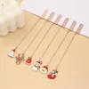 Leuke kerst hanger Bookmark Student Exquisite Study Office Portable Readable Reading Stationery Girl Diy Decoration Book Page Folder