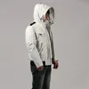 Chaqueta blanca de cuero de vaca para hombre, traje de esquí de montaña con plumón de pato blanco 90%, Parkas desmontables resistentes al frío