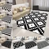 Carpets Nordic Geometric Black And White Area Rugs Living Room Bedroom Carpet Minimalist Modern Floor Rug Bedside Balcony Hallway Mats