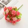 Faux Floral Greenery 1pcs смоделировать цветок 21 голова бриллиантовой розы маленькая роза 7 Форк не маленькие мая Лей Домашний дисплей Цветок J220906