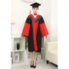 Clothing Sets Bachelor Uniforms Student School Gown College Graduation 2Pcs Robe Hat Unisex 6 Colors University Large Size 2022