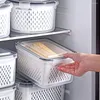Bouteilles de rangement, boîte de réfrigérateur, réfrigérateur, organisateur de cuisine fraîche, panier conteneurs de légumes, boîtes couvercle de vidange fruits F3Y6