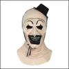 Decorazione per feste Joker Maschera in lattice Terrifier Art The Clown Maschere Cosplay Horror Fl Casco Costumi di Halloween Accessorio Zlnewho275N