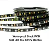 Czarne paski LED PCB 5050 RGB IP65 Wodoodporny DC12V 300LLD 5M Elastyczne światła paska LED