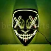 Halloween Horror Mask Cosplay Led Mask Light up EL Wire Scary Glow In Dark Masque Festival Supplies 916 Meilleure qualité