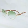 Métal Bois Lunettes De Soleil Carter Messieurs Accsori Vintage Marque Digner Tendance Produit Lunettes Gafas De Sol HombreTU2B