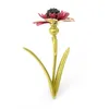 Broches Wulibaby Cornflower Daisy Flower For Women Pink Email Weddings Banquet Broche Pins Gifts