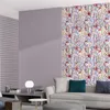 Wallpapers Modern Flower Pattern Self-Adhesive Wallpaper Living Room Background Furniture Sticker DIY Home Decoration Solid Color