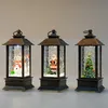 Décorations de Noël Intérieur lumineux de Noël Injection d'eau Petites lanternes à vent Ornements de bureau Disposition de la scène d'arbre de Noël Petites lampes à huile 220916