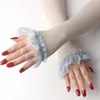 Knie pads vrouwen UV bescherming vingerloze rijhandschoenen ruches kanten mesh patchwork armwarmers mouwen zonnebrandcrème massief litteken deksel