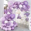 Altre forniture per feste di eventi a palloncini viola ghirlanda kit arco di ghirlanda metallico palloncini viola argento adesivi farfalla coriandoli per la festa di nozze di compleanno decorazione 220916