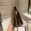 Luxurys Designers Shoulder Bags 25CM Chain Handbag Messenger Women Totes Fashion Vintage Handbags Printed Flap Crossbody Clutch Wallet Cross body