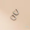 2022 new fashion Hoop Earrings 18K Gold Plating Authentic 925 Sterling Silver Jewelry Irregular Texture Bump Piercing Ear-Bone top quality