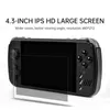 مشغلات اللعبة المحمولة POWKIDDY X39 4.3inch IPS شاشة مفتوحة المصدر Retro Retro Handheld Game Players Quad Core PS1 Super