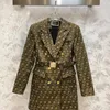 downtown atlanta designer ufficiale di lusso Moda donna CLASSICA di alta qualità adatta a abiti firmati blazer con doppia F primavera nuovi top rilasciati