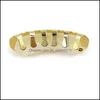Grillz dentystyczne grille 18k złota platowane środowiskowe zęby miedziane
