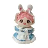 Handmade 10cm Doll Clothes Maid Dress Headband Apron Kpop Plush Dolls Outfit Toys Baby Accessories Cos Suit 220816