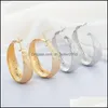 Hoop Huggie Dreamtop Punk Orecchini a cerchio largo Gioielli Colore oro Maxi Per le donne Regalo Orecchini geometrici in metallo Pendientes Dhseller2010 Dh5Rp