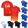 2023 새로운 F1 티셔츠 포뮬러 1 팀 레이싱 카 3D 프린트 티셔츠 남자 패션 패션 O- 넥 짧은 슬리브 남성 T 셔츠 티 탑 Jersey