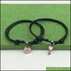 Braccialetti con ciondoli 2 Pz/paia Coppia Bracciale In Lega Chiave Amore Cuore Blocco Fascino Gioielli Fatti A Mano Corda Regali Per Gli Amanti 1041 T2 Dhseller2010 Dhomf