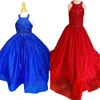 Glitter Pageant Dress for Little Girls 2023 Sparkle Little Kid Birthday Holiday Fun-Fashion Runway Formal Party Gown Toddler Teens Preteen Royal Blue Red White