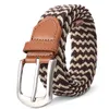 Men's and Women's Belt Braided Belts Elastic Canvas Pin Buckle Belt Versatile Universal Casual