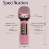 Microphones Microphone de karaoké sans fil Bluetooth 3-en-1 Portable portable karaoké micro haut-parleur de noël anniversaire fête à la maison pour Smartphone T220916