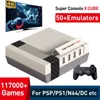 Portable Game Players Portable Console Video Game Console Super Console X Cube 4K HD Support Wi -Fi для PSP/PS1/N64/DC 62000 Classic Retro Games Player T220916