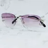 Bezprzewodowe okulary przeciwsłoneczne Mężczyźni owalny drut c Francuski luksusowy projektant okularów Top stylowy retro odcienie dla kobiet