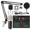 Microphones Bm 800 Microphone Sound Card Professional Studio Condenser Wireless Microphone for USB Gaming Singing Karaoke MIC for PC Phone T220916