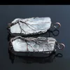 Natural White Crystal Pillar Pendants Handmade Antique Copper Wire Wrapped Tree of Life For Necklace Jewelry N3750