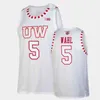 Abbigliamento da basket universitario Maglia personalizzata da pallacanestro del Wisconsin Joe Hedstrom Aleem Ford Ben Carlson Chucky Hepburn Johnny Davis Markus Ilver Matthew