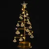 Décorations de Noël Arbre de Noël Spirale Cristal Lumière LED Lampe de Table de Bureau Décoration de Noël pour la Maison Accessoires de Noël Vacances LED Éclairage Cadeau 220916