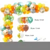 Decorazioni natalizie 100pcs Balloon Arch Kit Coriandoli verdi Palloncino in metallo Matrimonio Compleanno Giungla Decorazioni per feste Baby Shower Hawaii Party Palloncino in lattice 220916