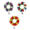 Decorative Flowers Artificial Spring Tulip Door Wreath Gift For Celebration Wedding Window Valentines Day