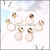 Stud Fashion Ladys Chic Metal Earrings Rose Gold Heart Stud for Women 474 B3 Drop Delivery 2021 Jewelry DHSeller2010 DHFHX