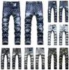 Herenjeans 24SS High Fashion Brand Men Designer gescheurde Biker Slim Fit Motorcycle Denim Jean