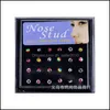 Nose Rings Studs 144 Pcs/Lot 316L Stainless Steel Womens Jewelry Nose Studs Ring Body Piercing 66 N2 Drop Delivery 2021 Dhseller2010 Dhtpf