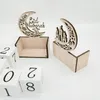 Party Decoration 27re Wood Eid Mubarak Countdown Calendar Ornament Ramadan Wood Crafts For Home Bedroom Office Desktop