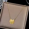 Collier en acier au titane à bande géométrique unique pour femme cadeau coréen 2022 bijoux Sexy pour nouvelle fille chaîne de clavicule du parti étudiant