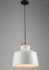 Pendant Lamps Nordic Lamp Modern Loft Dinning Room Kitchen Industrial Lighting Wood Black Iron Lampshade Decor Light Fixtures MING
