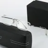 Nouveaux hommes lunettes de soleil Rimless Diamond Cut Edge Fashion Ins Net Red Même verres de soleil peuvent être assortis avec une myopie optique entière Desi8241482