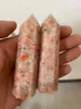 Decorative Figurines 2pc Beautiful Natural Sunstone Crystal Tower Wand 70-80mm