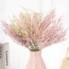 Fleurs décoratives Naturel Artificiel Millet Herbe Bouquet En Plastique Faux Plantes De Fleurs Pour La Décoration Intérieure De Mariage Fête D'anniversaire Guirlande DIY