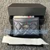 Luxury Designer Card Holder Purses kanal plånböcker med originalbox kaviar lammskinn läder kvinnor mynt handväska mens plånbok nyckelpås ring korthållare säkerhetskod