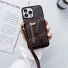 Top Fashion Deluxe Designer Portfel Case na iPhone 15 15pro 14 14pro 14plus 13 13pro 12 11 Pro Max skórzany uchwyt na karty Luksusowe okładka telefonu komórkowego z S23 S22 Ultra